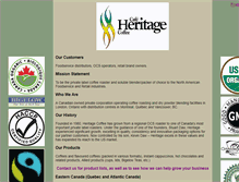 Tablet Screenshot of heritage-coffee.com